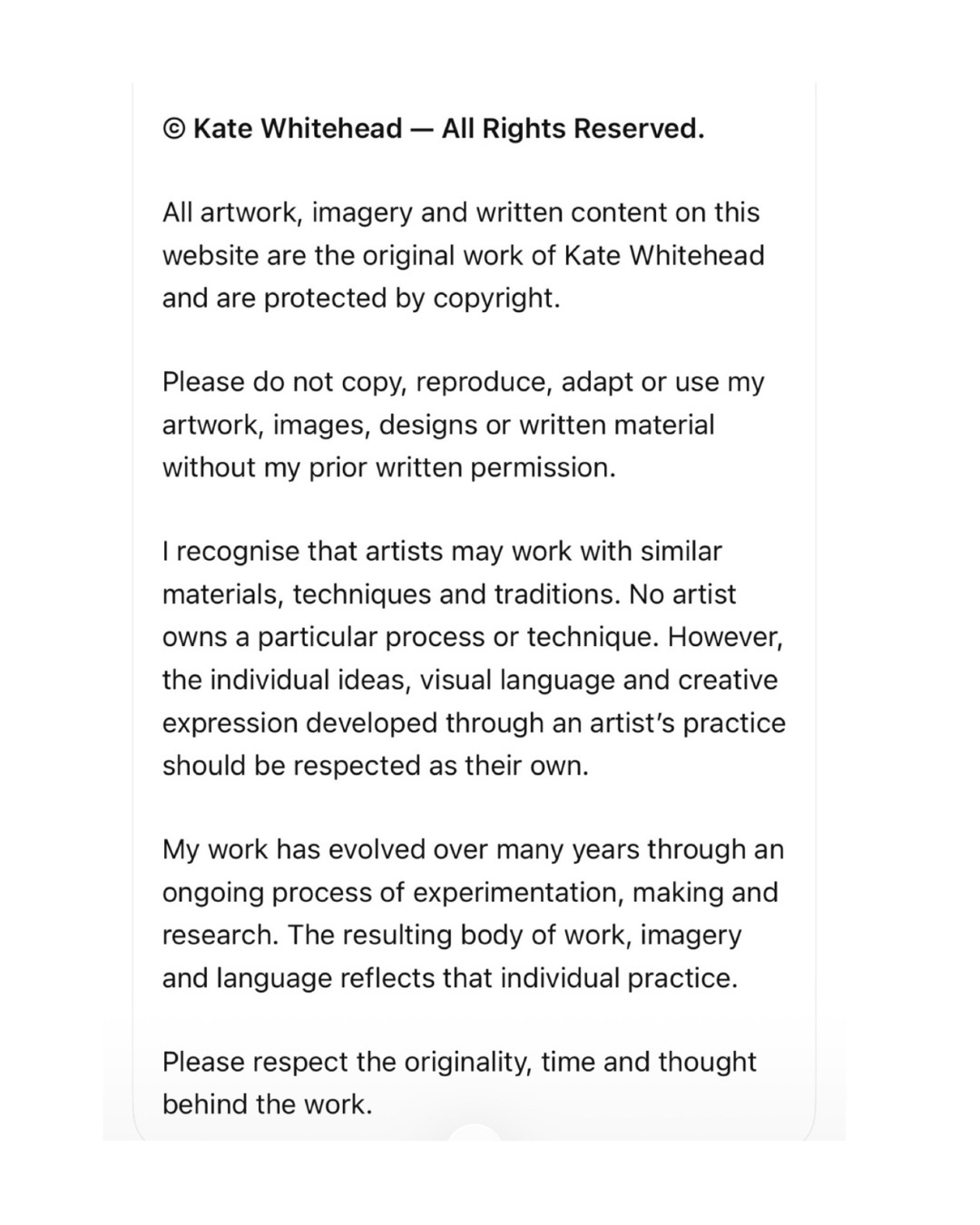 A note on originality & copyright